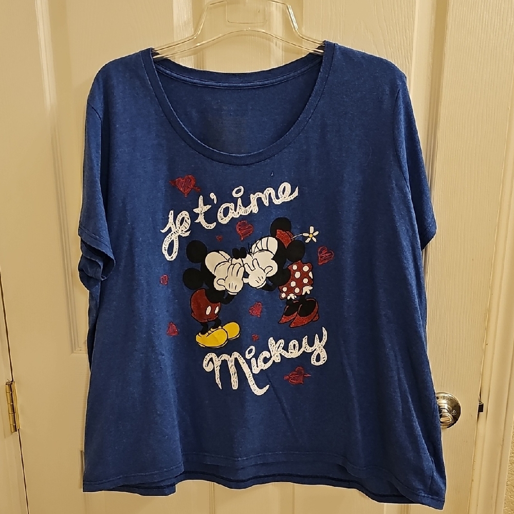 Blue Mickey Mouse Women's Shirt